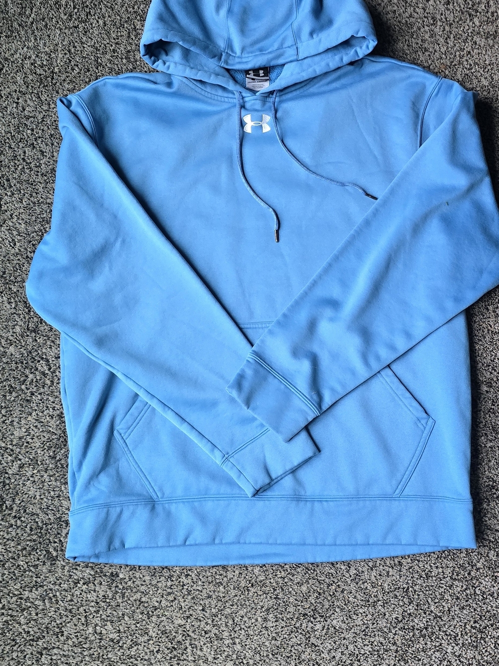 Under Armour Light Blue Men's Pullover Hoodie with Logo